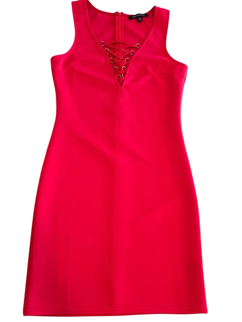 Jealous Tomato Red Statement Dress - Urban Night Out - Bodycon Silhouette Size S